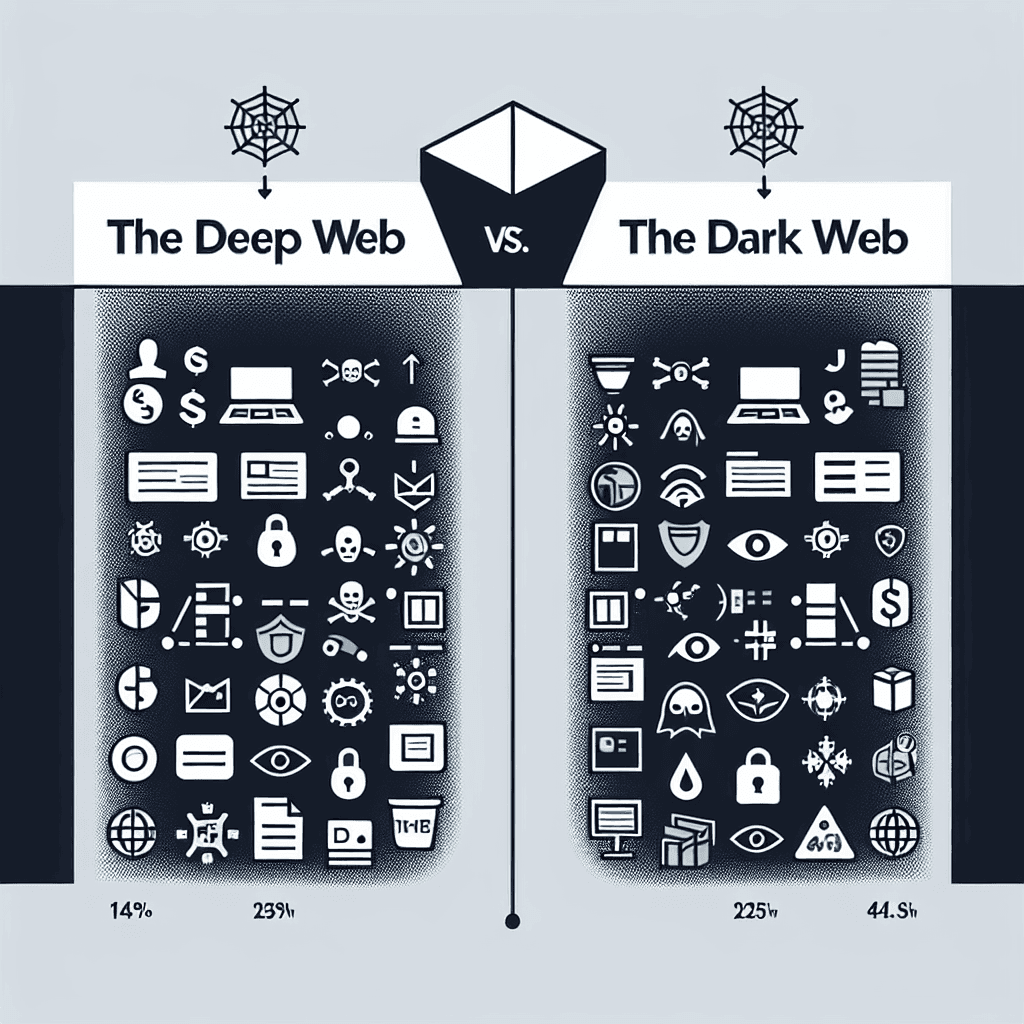 How do the deep web and dark web differ